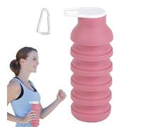 Gobelet de Randonnée,Tasse de Randonnée | Bouteille d'Eau Portable en Silicone Alimentaire 600ml avec Bouchon pour Voyage Camping Vélo Randonnée Sport Extérieur Cyclisme