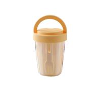 Gobelet de rangement portable pour salade de fruits avec couvercles, fourchette pour réfrigérateur avec passoire amovible, garde les fruits frais plus longtemps