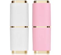 Gobelet de Rangement pour Brosse à Dents, 2Pcs Brosse à Dents Étuis de Voyage, Organisateur de Porte-Brosse à Dents Dentifrice Plastique, Boîte à Brosses à Dents Étanche Famille Extérieur, Rose+Blanc