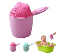 Gobelet De Rinçage Bébé,Protège Yeux & Oreilles, Design Anti-Larmes,En Forme D‘Ours Ou D‘Hippopotame,Jouet De Bain Pour Lavage De Cheveux Facile (Rose A)