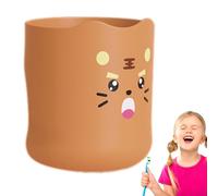 Gobelet de rinçage buccal pour - 300 ml - Porte-dentifrice - Gobelet de salle de bain avec motif de dessin animé - Adorable support et gobelet de salle de bain - Gobelet incassable pour brosse