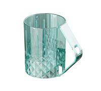 Gobelet de rinçage coudé, support d'entretien de 300 ml, tasse de salle de bain prise en main confortable, support de brosse à dents inversé, récipient hygiénique portable, accessoire de voyage pour