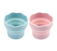 Gobelet de rinçage pour pinceaux, 2 pièces, pliable, en silicone, portable, pour pinceaux, fournitures de peinture, cadeaux pour artistes