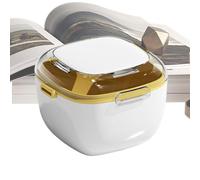 Gobelet de trempage pour prothèses - Support de conteneur à double couche, boîte de nettoyage portable, récipient de rangement résistant à la poussière, tasse de bain facile à vider, matériau ABS PP