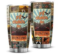 Gobelet De Voyage Avec Paille Et Couvercle Mug Isotherme Acier Inoxydable Gobelet De Café Pour Papa Collègue Ami 590 Ml Courtepointe De Chasse