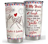 Gobelet De Voyage Avec Paille Et Couvercle Tasse De Voyage Isolée Acier Inoxydable Mug Isotherme Pour Noël Papa Maman 590 Ml Lettre Personnalisée Pour Gobelet À Mes Meilleures Amies