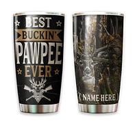 Gobelet De Voyage Avec Paille Et Couvercle Tasse De Voyage Isolée Gobelet De Café Pour Noël Papa Maman 590 Ml Meilleure Queue De Cerf De Tous Les Temps - Cerf De Chasse Personnalisé