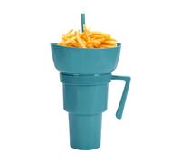 Gobelet de voyage - Conteneur de rangement intégré - Boîte à pop-corn avec poignée tumbler extérieure pour , film pique-nique dessert, camping voiture salon
