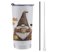 Gobelet de voyage de 591 ml - Bouteille d'eau fantaisiste - Trois nains de nains - Tasse à café isotherme en acier inoxydable avec couvercle à paille et brosse de nettoyage