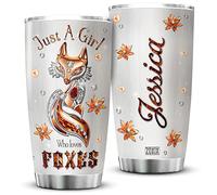 Gobelet De Voyage Réutilisable Gobelet De Café Acier Inoxydable Tasse De Voyage Isolée Pour Papa Ami Noël 590 Ml Fox Personnalisé