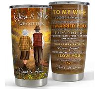 Gobelet De Voyage Réutilisable Tasse De Voyage Isolée Acier Inoxydable Tasse À Boire Isotherme Pour Ami Papa Noël 590 Ml Gobelet Personnalisé Pour Couple « Toi Et Moi », Offert À Ma Femme