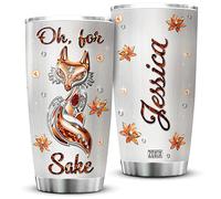 Gobelet De Voyage Réutilisable Tasse De Voyage Isolée Acier Inoxydable Thermos Pour Collègue Ami Noël 590 Ml Fox Personnalisé