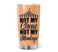 Gobelet De Voyage Réutilisable Thermos Acier Inoxydable Gobelet De Café Pour Collègue Maman Papa 590 Ml Ce N'Est Pas Mon Cirque, Ce Ne Sont Pas Mes Singes.