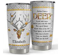 Gobelet De Voyage Réutilisable Thermos Avec Paille Et Couvercle Tasse À Boire Isotherme Pour Ami Maman Papa 590 Ml Dessin De Bijoux Personnalisés Avec Conseils Sur Le Cerf