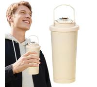 Gobelet d'Eau - Mug Sous Vide 500ml Avec Poignée - Bouteille d'Eau en Acier Inoxydable à Doublure Céramique pour Hydratation Maison Bureau Voiture École Plein Air