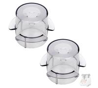 Gobelet Doseur avec Couvercle pour Monsieur Cuisine Connect/Plus/Smart | 2 Pièces Gobelet Tasse à Mesurer avec Couvercle pour Silvercrest Skmc 1200/Skmk1200/Skms 1200