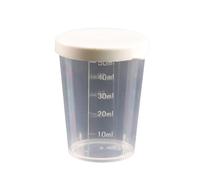 Gobelet doseur en plastique transparent avec couvercle, gobelet distributeur multifonction pour médicaments liquides, cuisine et artisanat, marquage gradué facile à lire (50 ml)