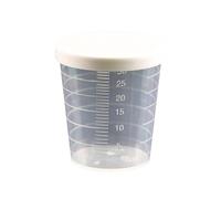 Gobelet doseur en plastique transparent avec couvercle, gobelet distributeur multifonction pour médicaments liquides, cuisine et artisanat, marquage gradué facile à lire (30 ml)