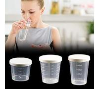 Gobelet doseur en plastique transparent de 20/30/50 ml avec couvercle pour vieil homme distributeur de médicaments Z7R3
