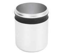 Gobelet doseur pour machine à café, large ouverture, en alliage d'aluminium, facile à utiliser, pour porte-filtres, accessoire essentiel pour barista (Anneau en caoutchouc noir de 51 mm 53 mm)