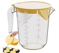Gobelet doseur - Tasses de mesure de liquide de 1000 ml - Pichet de cuisson avec poignée et échelles - Sans danger pour micro-ondes de sortie en forme de V - Facile à lire - Outil de mesure