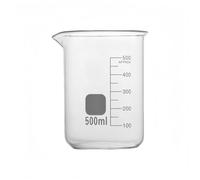 Gobelet doseur transparent de 5 à 3000 ml, bécher de laboratoire en verre borosilicaté avec échelle, outil de mesure for la cuisine et la pâtisserie(500ml 1pc)