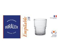 Gobelet - DURALEX - Empilable Transparent - 20 cl - Verre trempé - Lot de 6 pièces