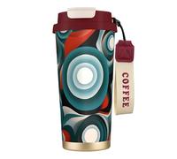 Gobelet élégant et personnalisé - Gobelet à café unique, parfait pour les voyages et une utilisation quotidienne - Rouge futurisme