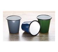 Gobelet en Acier Emaillé Gris et Noir 310 ml x 6