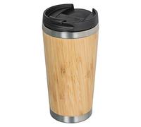 Gobelet en bambou avec couvercle - 350 ml - Tasse à café à emporter - Anti-fuite - Petit comme gobelet à café à emporter - Tasse isotherme réutilisable