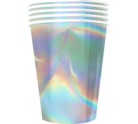 Gobelet en carton arc-en-ciel scintillant Anniversaire Licorne 530 ml