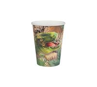 Gobelet en carton - Dinosaure Jurassic - T-rex - 10 pièces - 20 cl - Idéal anniversaire enfant