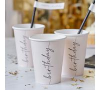 Gobelet en carton Gobelet en papier GINGER RAY GINGER RAY Jeu de gobelets en carton 250 ml 8 pièces.HOMLA