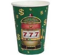 Gobelet en carton jeux de Casino 27 cl (x10) REF/6678 vert et multicolore G