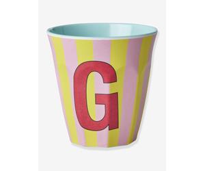 Gobelet en mélamine rayé LETTRE G rice, Medium 250 ml multicolore TU