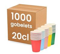 Gobelet en papier coloré 210 ml 50 unités