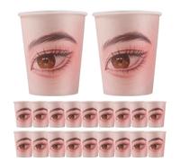 Gobelet en papier pour la pratique des cils, aides à l'entraînement des cils - Tasse en papier pour exercices de maquillage des cils - Styles de coupe outils de présentation de faux cils pour hommes,