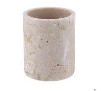 GOBELET EN POLYRESINE FACON TRAVERTIN - NATUREL