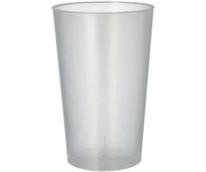 Gobelet en PP réutilisable, 0,5 l, 30 pièces