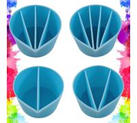 Gobelet fendu pour couler de peinture résine époxy moules accessoires | Bol mélangeur en acrylique et silicone pour résine époxy pour l'art, l'artisanat, la peinture