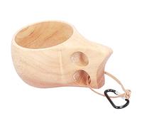 Gobelet, gobelet de camping en bois résistant à l'usure et durable confortable pratique pour le camping, la randonnée, la survie et la vie quotidienne pour vous ou vos amis(Tasse à double trou)