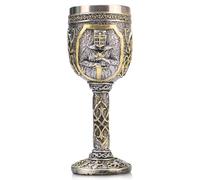 Gobelet gothique médiéval en acier inoxydable, donjons et dragons, guerrier viking, pirate, corps en résine avec insert en acier inoxydable, gobelet décoratif, cadeau de fête pour anniversaire, 200 ml