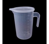 Gobelet gradué avec poignée et couvercle 250 ml à 5000 ml, outil de mesure liquide pour la cuisson et la cuisine, plusieurs tailles pour laboratoire et cuisine (1 pièce) (2000 ml)