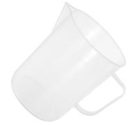Gobelet Gradué en Plastique Poignée Ergonomique Blanc 1000ml | PP Alimentaire, Échelle Précise et Très Visible, Nettoyage Facile, pour Médecine et Essais Industriels