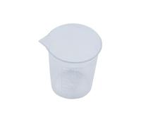 Gobelet gradué réutilisable en plastique transparent avec échelle résistante à la chaleur pour cuisine ou laboratoire 100 ml