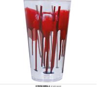Gobelet Halloween Verre Décoration Sanglante Effrayant Fête Accessoires Horror Effet Verre à boire Design sanglant Décoration Morphing Effet spécial Bloody, Couleur : Transparent