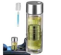 Gobelet Infuseur de Thé | Gobelet de Thé en Verre 400 ml - Double Paroi avec Couvercle Magnétique Résistant à Haute Température pour Voyage, Maison, Voiture, École, Pique-nique et