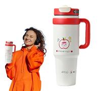 Gobelet isolé avec poignées - Gobelet à eau avec poignée - Isolation moderne - Bouteille anti-vol - 1000 ml - Réutilisable - Porte-gobelets - Tasse à café glacé pour mère grand-mère
