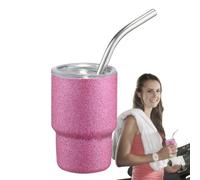 Gobelet isotherme avec paille,gobelet isotherme avec paille Conteneur de | Isolation Porte-gobelet de voiture de à Double paroi, isolation sous vide réutilisable sans BPA, Violet