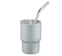 Gobelet isotherme avec paille,gobelet isotherme avec paille Conteneur de | Isolation Porte-gobelet de voiture de à Double paroi, isolation sous vide réutilisable sans BPA, Argent